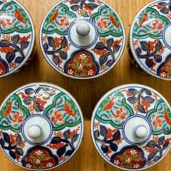 有田焼 福幸窯 金彩 献上古伊万里 古伊万里 汲出揃 蓋付湯飲み 湯呑み