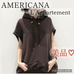 名品♡ 【アパルトモン別注】AMERICANA フードスウェット ブラウン
