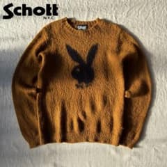 Schott プレイボーイ モヘヤ ニット ショット セーター PLAYBOY - メルカリ