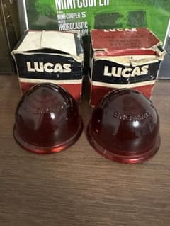 当時物Lucas L594 ウインカーレンズ 赤レンズ BMCミニ ローバーミニ