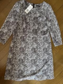 新品】マッキントッシュロンドン花柄七分袖ひざ丈ワンピースサイズ46