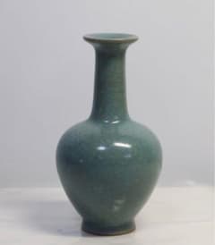 中国 宋時代 天青釉汝窑冰片纹长颈瓶 青磁長頸瓶 七官青磁 - メルカリ