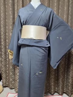 ジュサブロー グレー 桜 附下 164cm しつけ付き - メルカリ