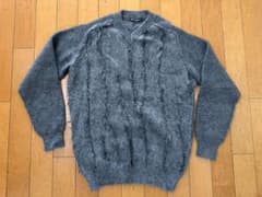 ISSEY MIYAKE MEN 起毛デザイン Vネックニット グレー 日本製3 - メルカリ