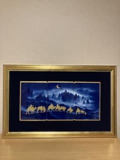 大倉陶園陶額シルクロード金彩 Hasegawaサイン 231SX/A212 逸品 - メルカリ