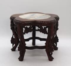 中国 梅彫 大理石嵌唐木花台 茶道具 送料込み260113 - メルカリ