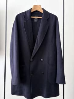 送料無料】ORCIVAL ウールリバーダブルブレストコート ネイビー 4