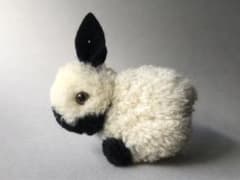 Steiff ポンポンウサギ白黒 中 - メルカリ