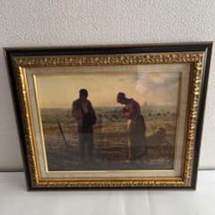 新品】ジャン=フランソワ・ミレー 晩鐘 絵画 複製画 高級額装ブラック