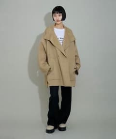 アダムへロペ 2024スタンドカラーハーフリバーコート - メルカリ