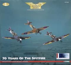 絶版新品希少 Corgi/コーギー1/72 スピットファイア70周年 3機セット