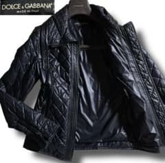 ①ドルチェ&ガッバーナ シングルライダース キルティング ブラック
