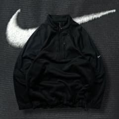 00s archive NIKE ハーフジップトップ 異素材 刺繍ロゴ y2k - メルカリ