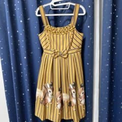 エミリーテンプルキュート リス柄ジャンパースカート jsk ストライプ