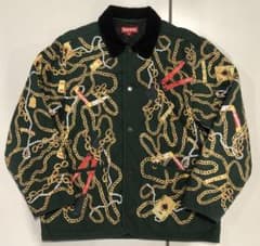 M*N様 極美品Supreme チェーン柄襟コーデュロイ キルティング