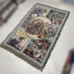 花 花壇 マルチカバー ソファカバー ヴィンテージラグ 175x114 - メルカリ