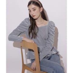 Rirandtureベロア刺繍ペプラムブラウス - メルカリ