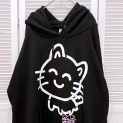 nqrse なるせ かえってきたねこ パーカー 黒 ブラック - メルカリ