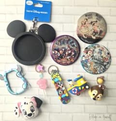 ディズニー リゾート 缶バッジ キーホルダー カプセルトイ ホルダー