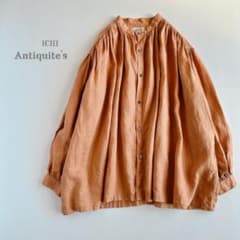 美品 ICHI Antiquite's ⿻ リネン ギャザー ワイドブラウス 麻 - メルカリ