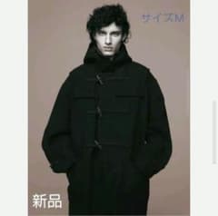 ユニクロ＋Jウールオーバーサイズダッフルコート黒ブラック サイズ M