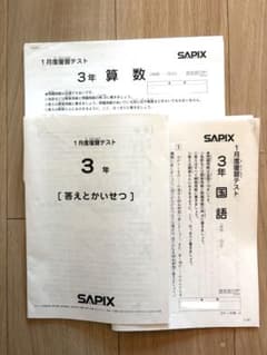 SAPIX サピックス 3年 1月度復習テスト2023年 - メルカリ