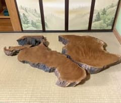 極希少・時代物天然欅けやき一枚板 瘤杢・自然穴｜古材銘木 縦 104× 横