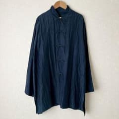 JURGEN LEHL シルクコットン チャイナシャツ オーバーサイズ 天然染