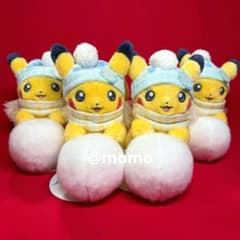 ぬいぐるみ ピカチュウとゆきあそび 4点セット - メルカリ