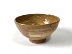 陶芸家 作家物 九代 長岡住右衛門 長岡空味 刷毛目茶碗 伊羅保 出雲