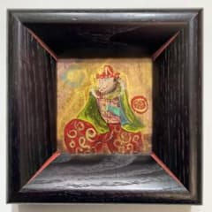 専用・絵画・ガラス絵・渡辺俊明・月見南蛮人・芸術・額装・美術品