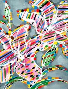 油絵 菅家令子 絵 絵画 インテリア uF6-064204 花 ゆり - メルカリ