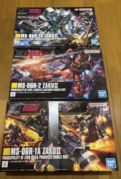 ガンプラ HG 1/144MSV ザクII 黒い三連星 ジョニー シン3体セット