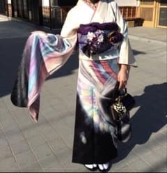 成人式 振袖 フルセット】正絹 孔雀 秋山庄太郎デザイン - メルカリ