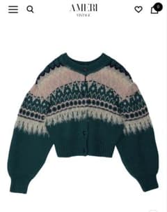 AMERI VINTAGE ノルディック柄カーディガン - メルカリ