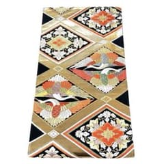 帯6560 ○藤原織物謹製 高級 正絹 六通 袋帯 花文 華文 - メルカリ