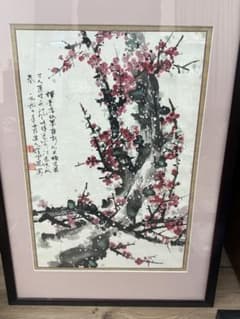 中国美術 華図額装 96✖️66cm R7け0916 - メルカリ