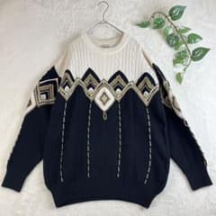 90s ficce フィッチェ 3Dニット セーター ウール 刺繍 ドン小西 - メルカリ