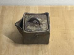 81. 備前焼 宝瓶 登り窯 竹 4角 手びねり 急須 - メルカリ