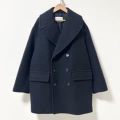 MACPHEE ボンディングダブルブレストコート Pコート ネイビー 36