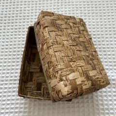 竹皮細工 竹皮編み 小物入れ お弁当箱 昭和レトロ風 - メルカリ