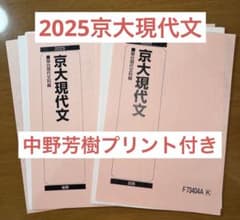 裁断済み】2025京大現代文テキスト 中野芳樹プリント付き - メルカリ