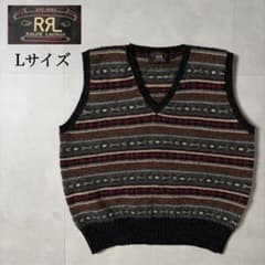 希少・超美品】RRL 三ツ星タグ 90s フェアアイル柄 ニット ベスト L