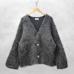 フレイアイディー FWNT245097 ダブルフェイスシャギーカーディガン