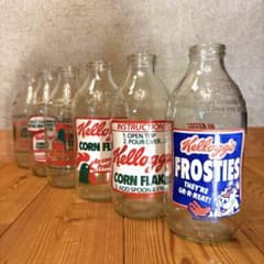 80年代 ケロッグ ボトル 牛乳瓶 セット コーネリアス トニータイガー