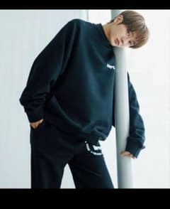 naptime ナップタイム 上下 セット スウェットパンツ プルオーバー 黒S