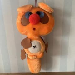 ファンシー 昭和レトロ レトロポップ オレンジ たぬき 狸 ぬいぐるみ