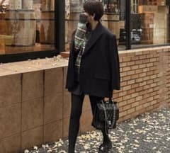 machatt マチャット ウールオーバージャケット ブラック - メルカリ