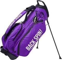 開封済・未使用】BACK SPIN! スタンドキャディバッグ パープル ゴルフ