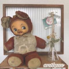 アンティーク ラバーフェイス ドール ぬいぐるみ ヴィンテージ クマ